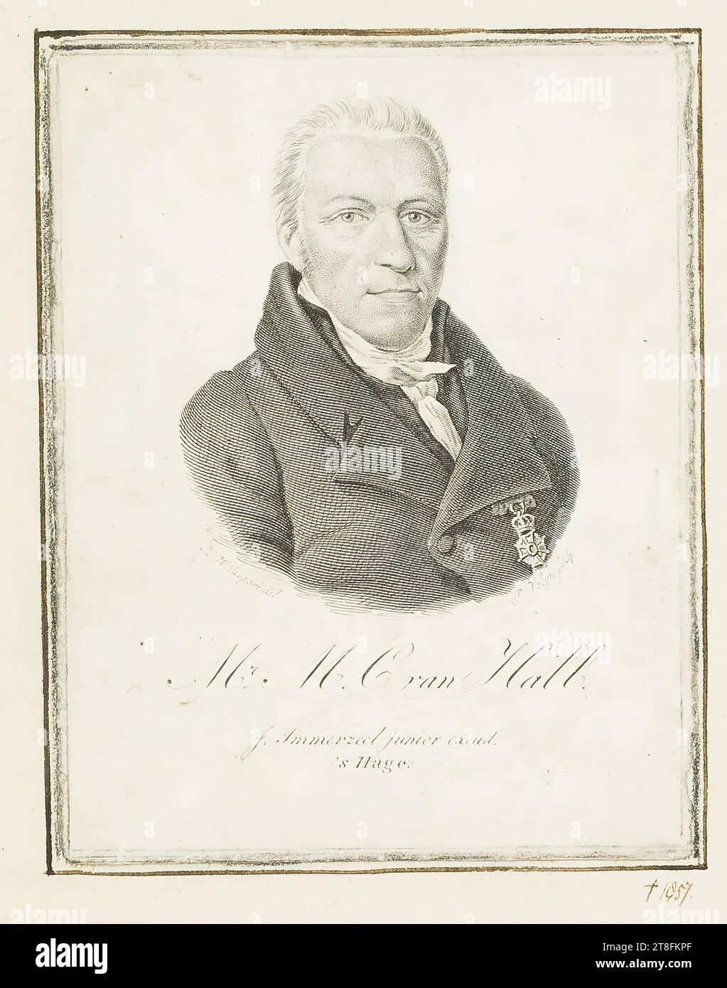 J.W. Caspar Del. P. Vellum sculpt. mr. MC from Hall. J. Immerzeel