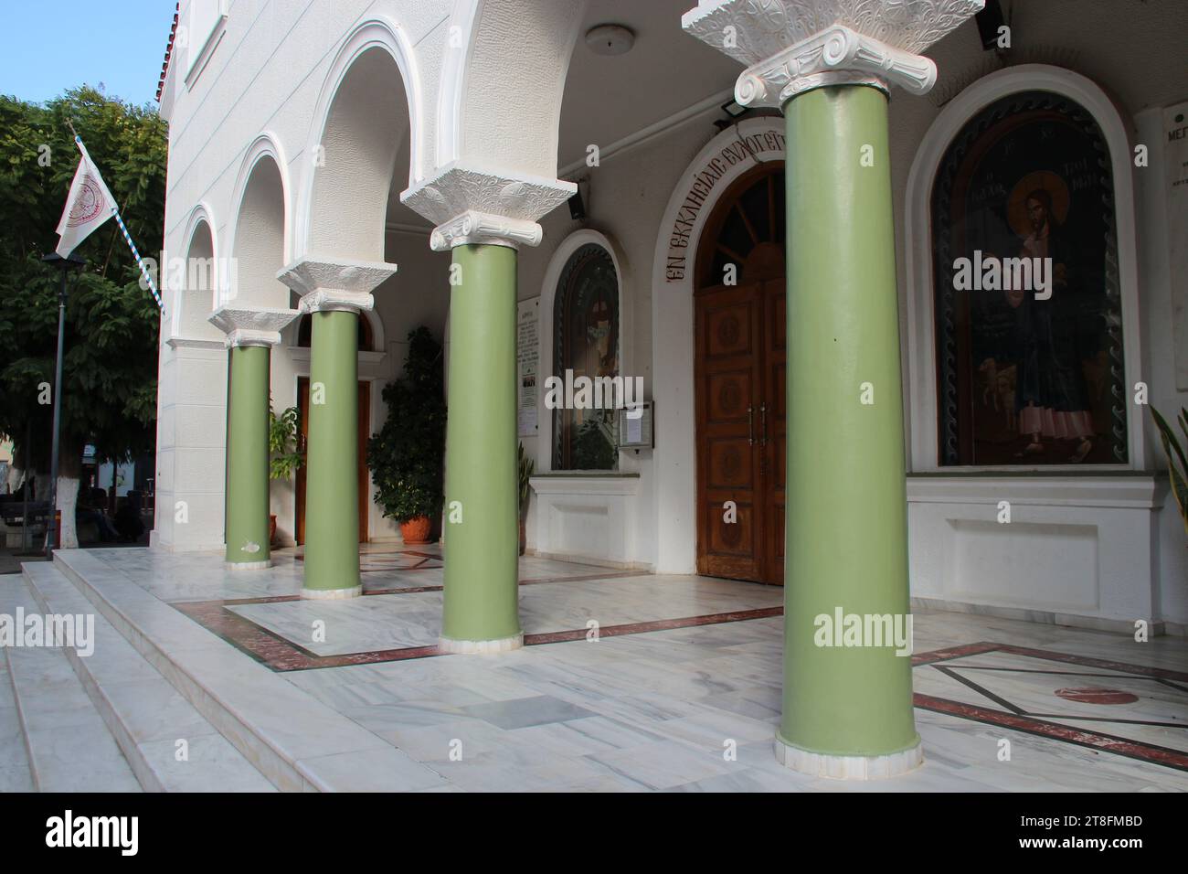 orthodox cathedral (presentation of the virgin in the temple) in rethymno in crete in greece Stock Photo