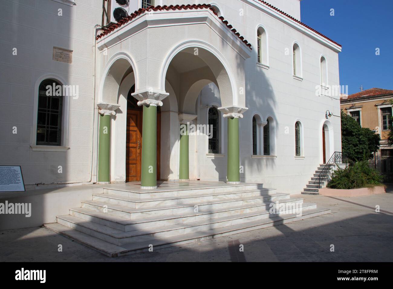 orthodox cathedral (presentation of the virgin in the temple) in rethymno in crete in greece Stock Photo