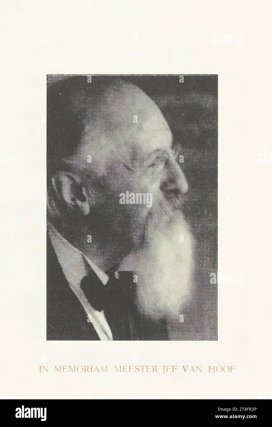 death card. IN MEMORIAM MASTER JEF VAN HOOF Stock Photo Alamy