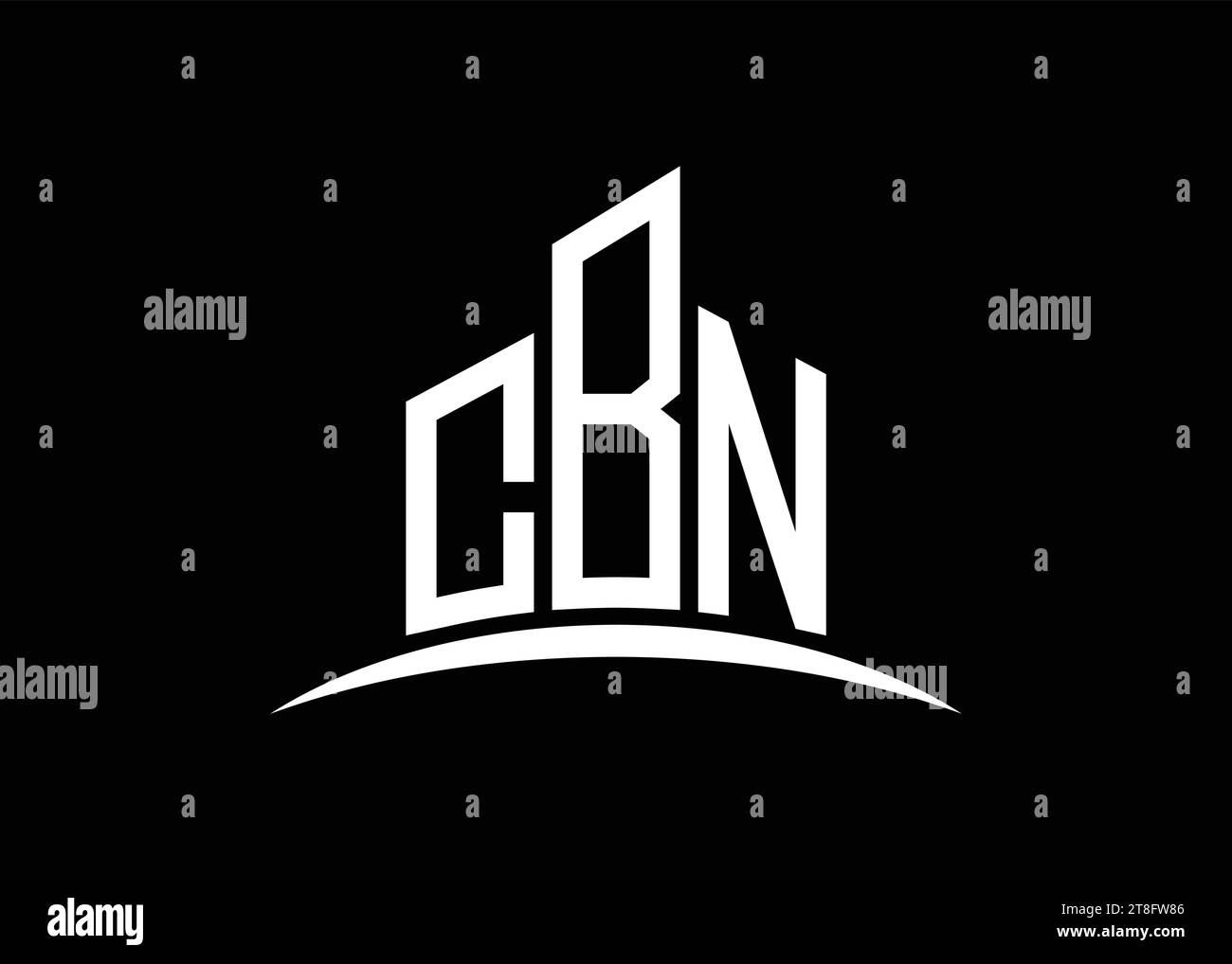 Letter CBN building vector monogram logo design template. Building