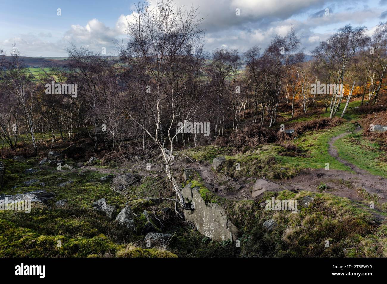 Bolehill Quarry , Millstone Edge, Peak District National Park, Derbyshire Stock Photo