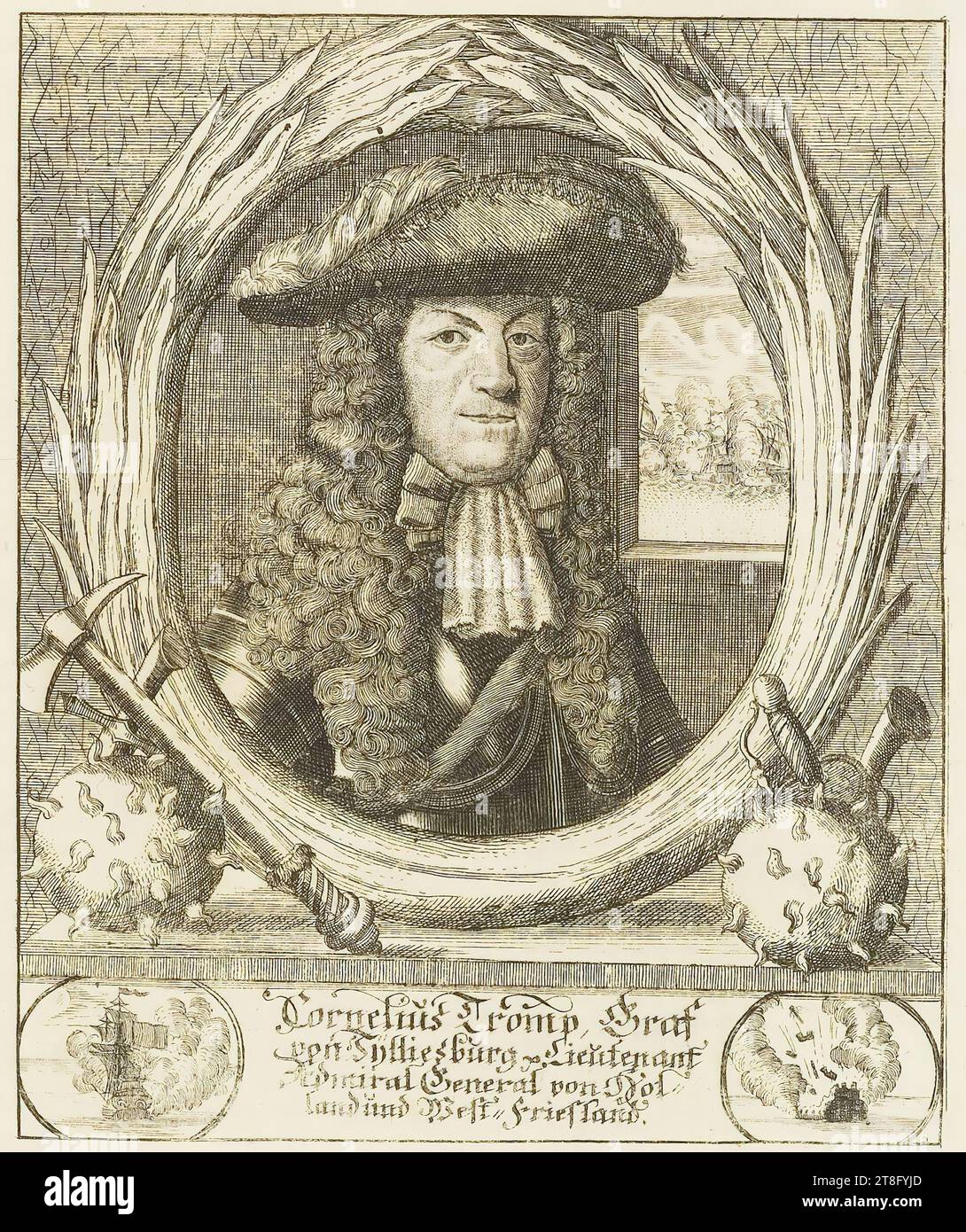 Cornelius Tromp, Count, von Sylliesburg & Lieutenant, Admiral General von Holland und and West,friesland Stock Photo