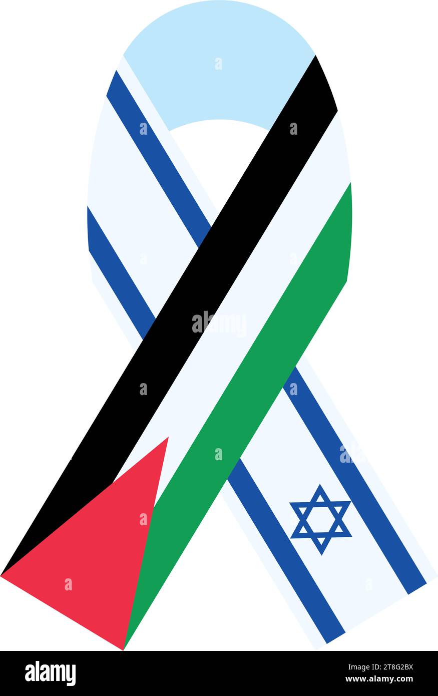 israel and palestine peace ribbon Stock Vector Image & Art - Alamy