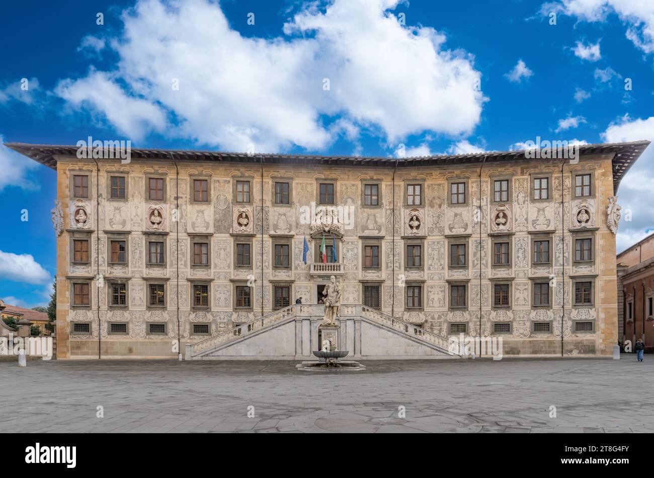 Pisa, Italy, 13 november 2023 - Scuola Normale (normal school) Superiore di Pisa on the Piazza dei Cavalieri (Cavalieri square) in Pisa Stock Photo