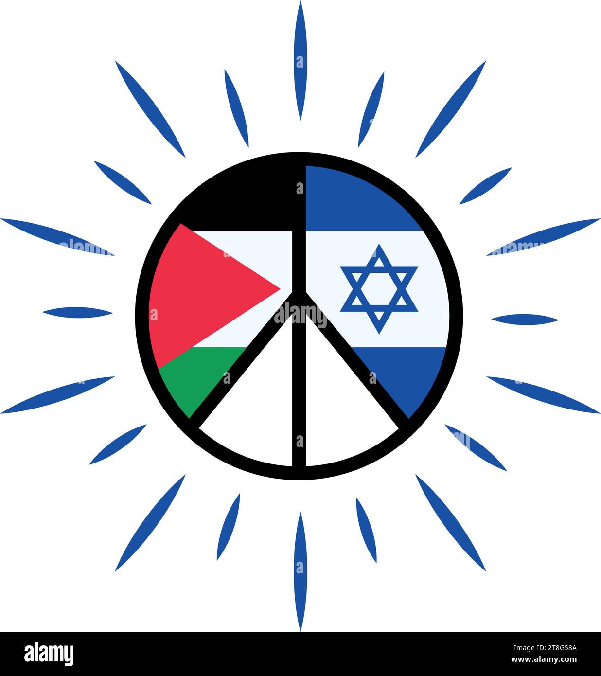 israel and palestine peace illustration Stock Vector Image & Art - Alamy