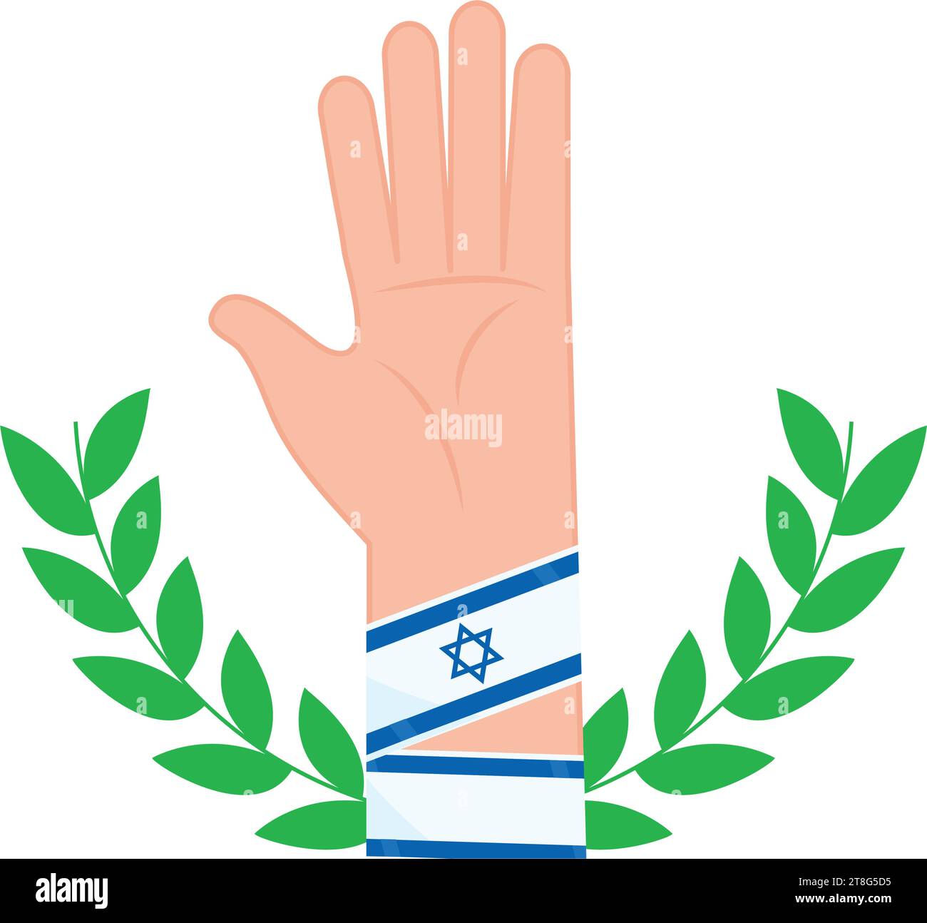 israel peace hand with flag Stock Vector Image & Art - Alamy