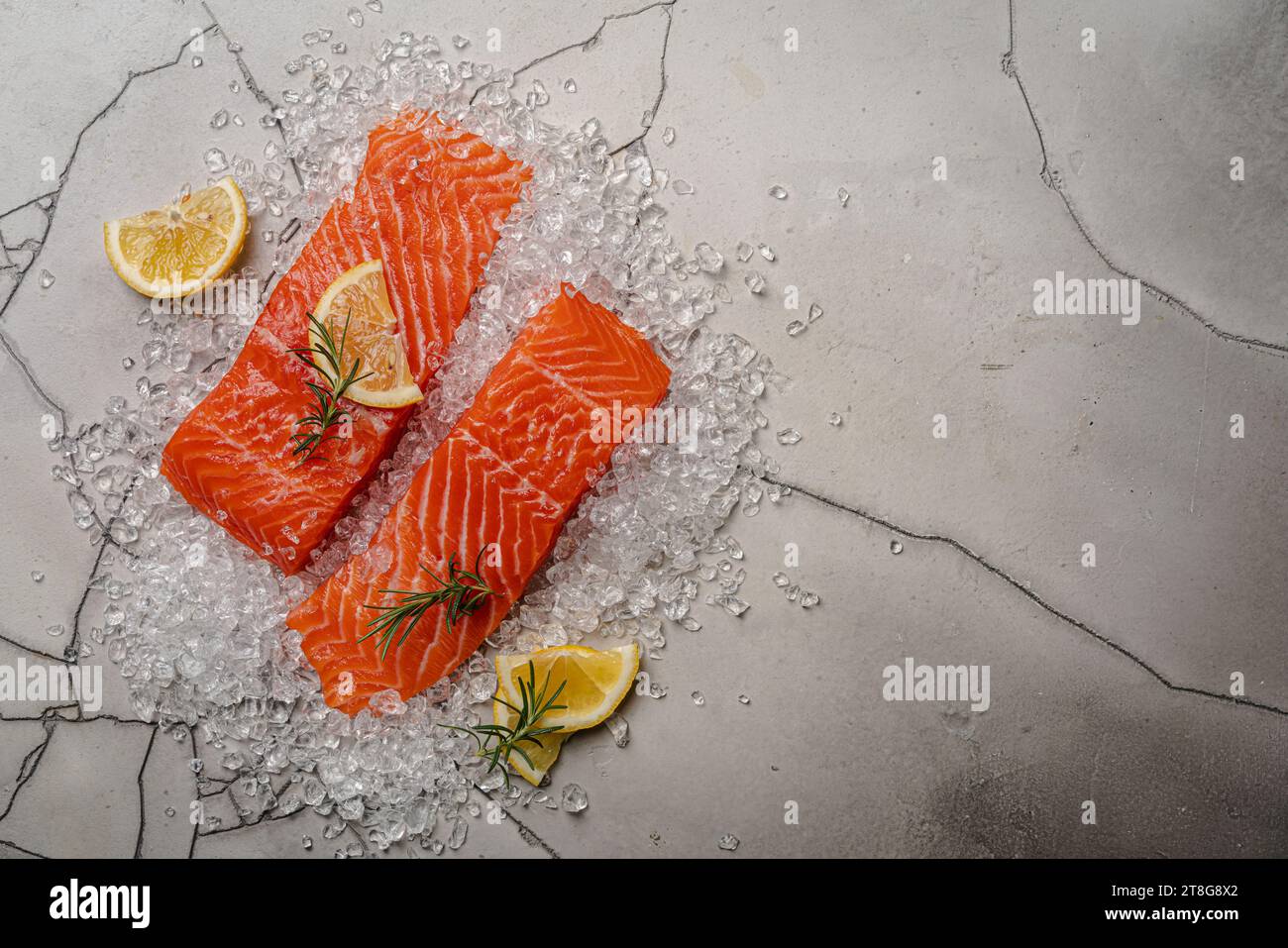 Fresh raw salmon fish fillet Stock Photo - Alamy