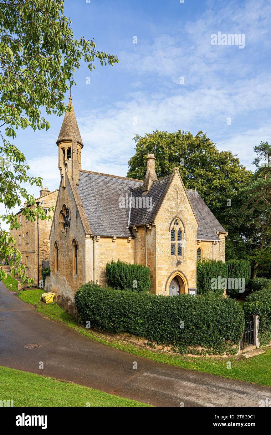 St Michaels & All Angels Church (built 1868) in the Cotswold village of Broad Campden, Gloucestershire, England UK Stock Photo
