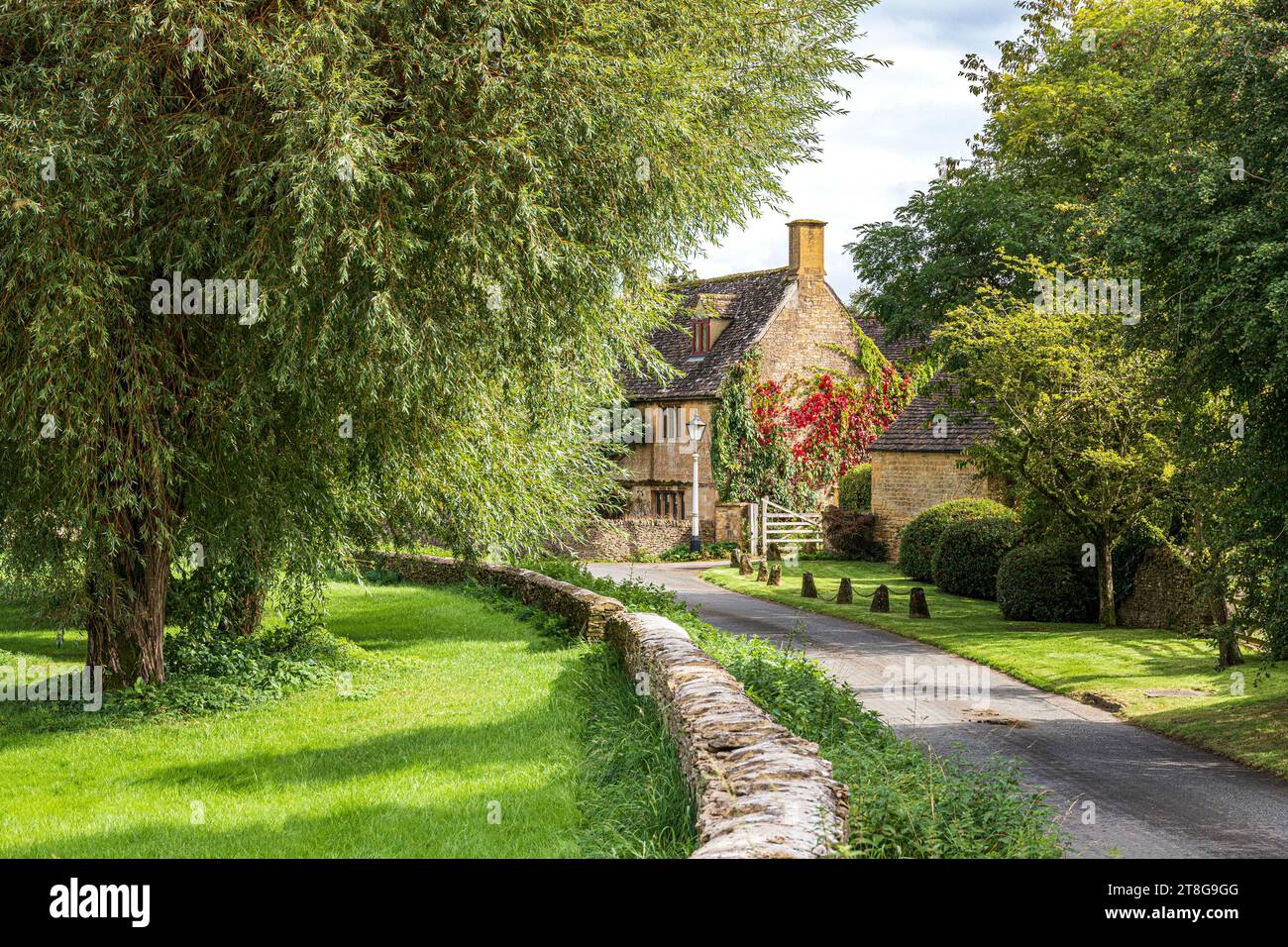 Early autumn in the Cotswold village of Condicote, Gloucestershire, England UK Stock Photo