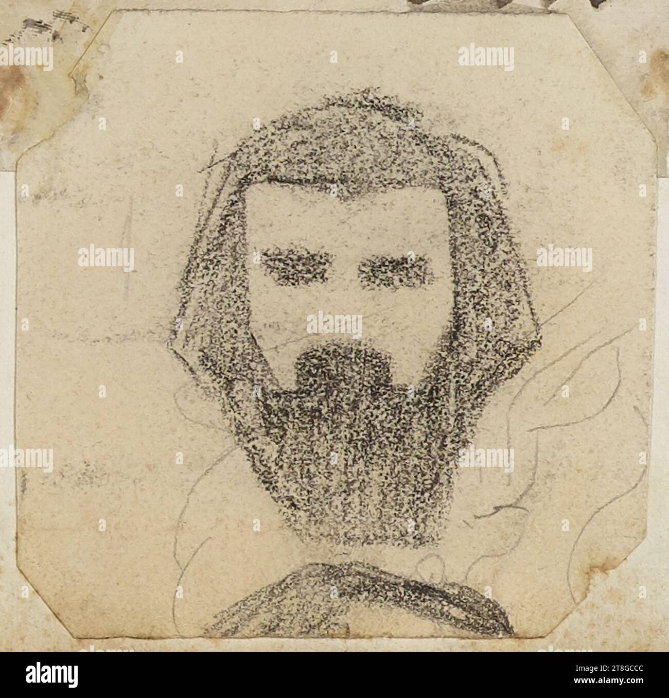 Portrait of a bearded man, Draftsman, Between 1840 and 1850, 19th