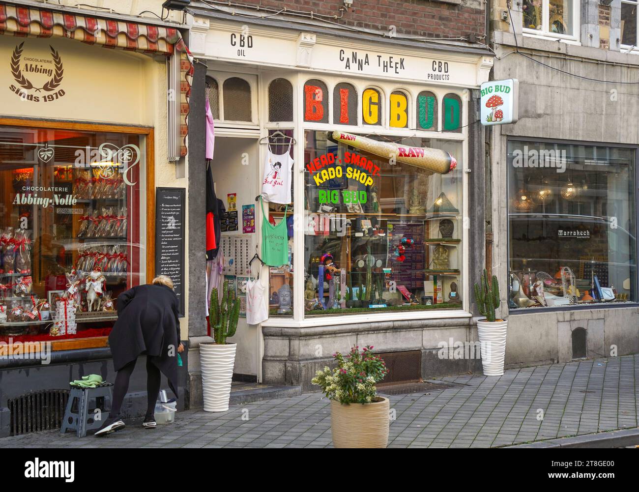 Big Bud, a dutch coffee shop in Maastricht, Limburg, Netherlands Stock Photo Alamy