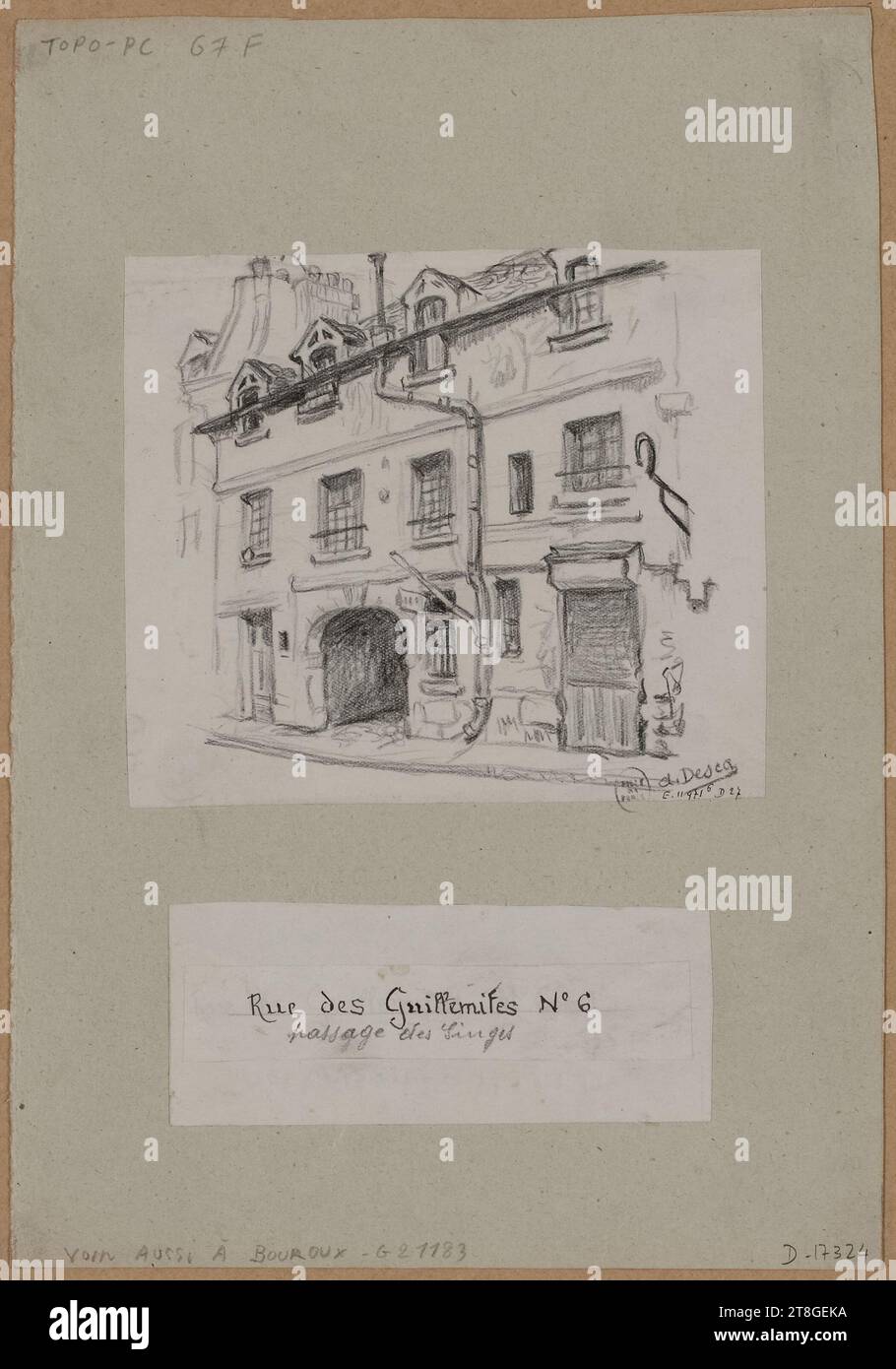 Rue Des Guillemites N 6 Passage Des Singes Draughtsman Drawing rue-des-guillemites-n-6-passage-des-singes-draughtsman-drawing