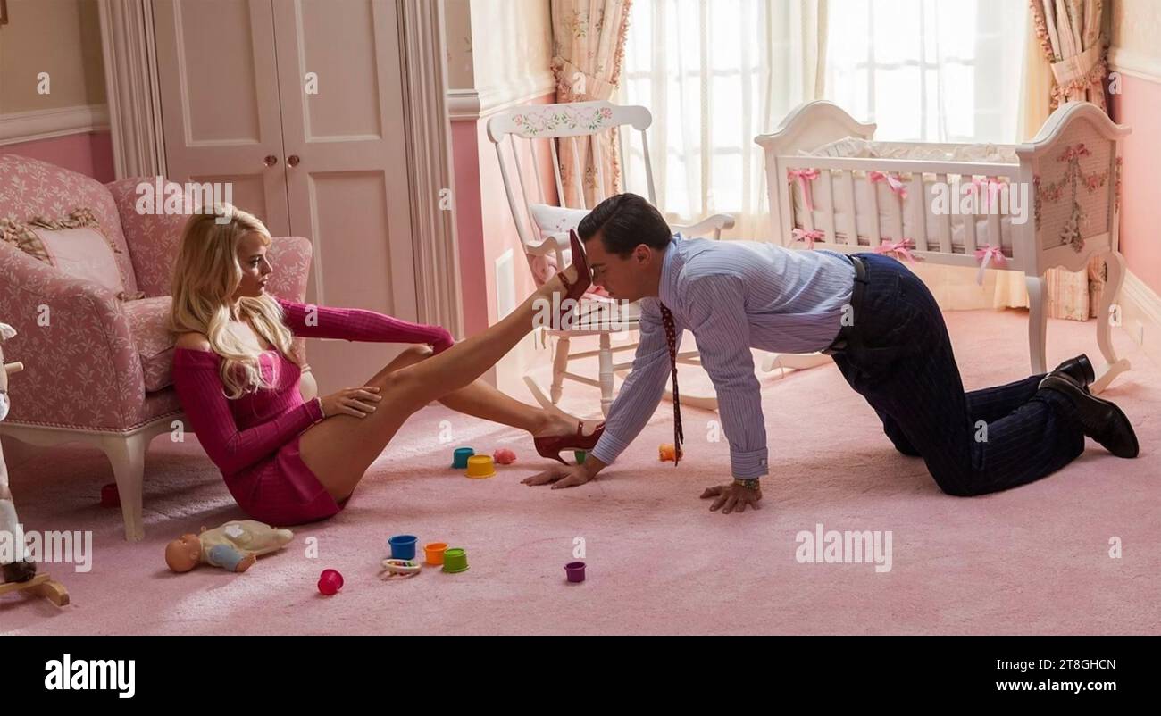 THE WOLF OF WALL STREET  2013Paramount Pictures film with Margot Robbie and Leonardo DiCaprio Stock Photo