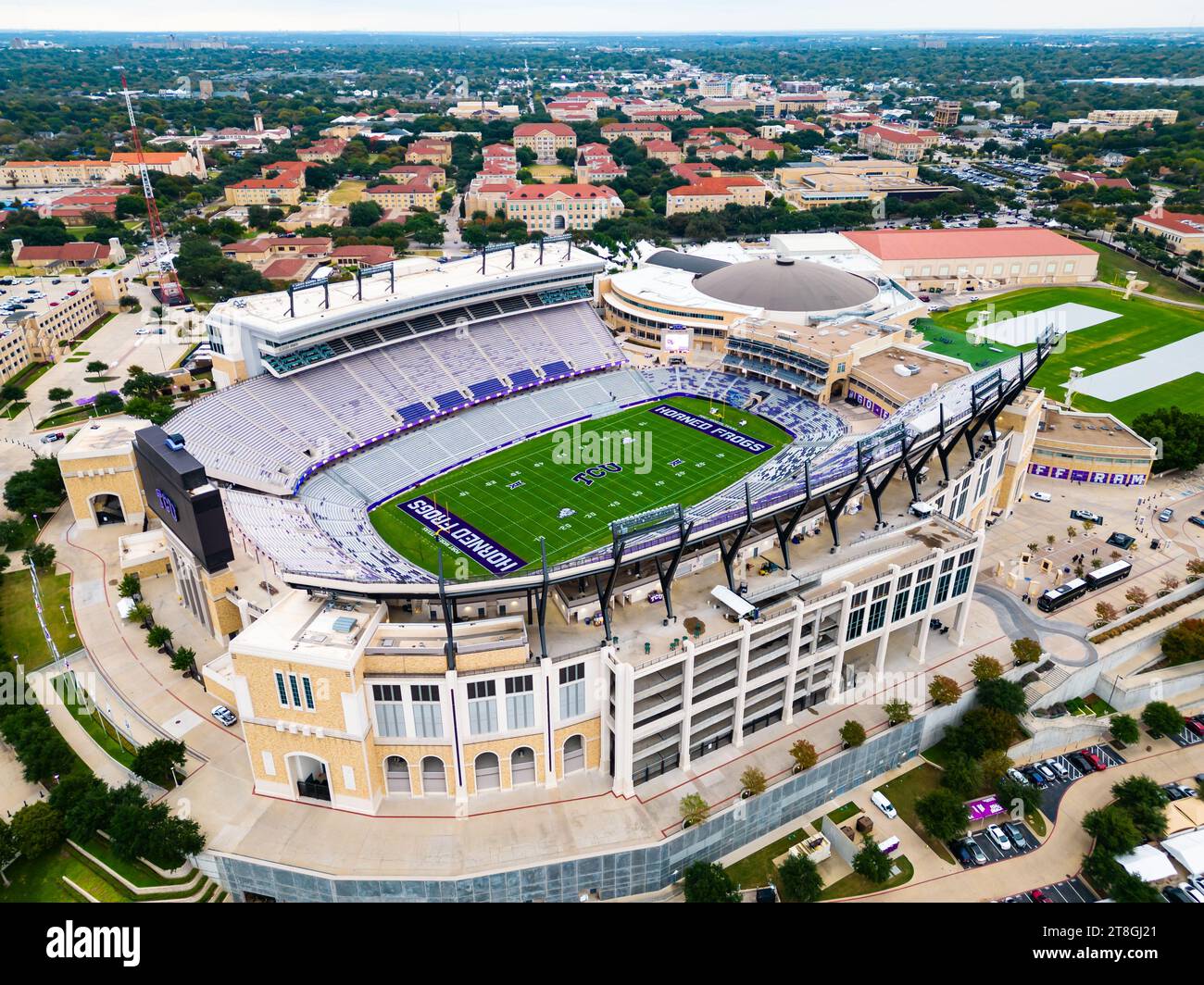 Fort Worth, TX - November 10, 2023: Amon G. Carter Stadium on the Texas Christian University Campus Stock Photo