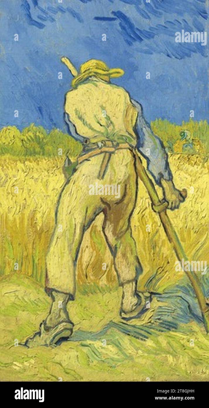 The Reaper (after Millet) by Vincent van Gogh, 1889 Stock Photo - Alamy