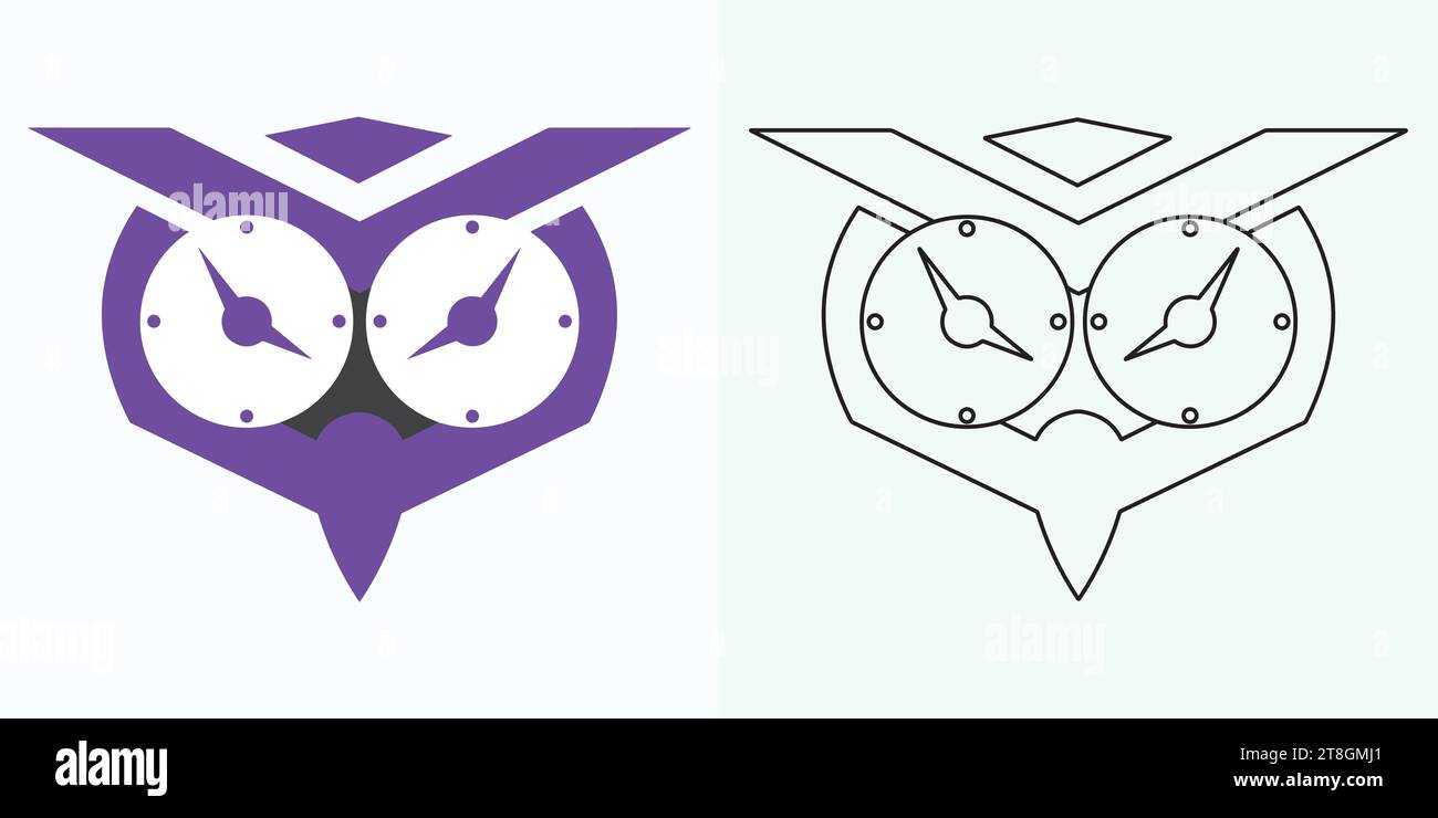 new style Analog clock flat vector icon. Symbol of time management, chronometer with hour, minute, and second arrow. Simple illustration isolated Stock Vector