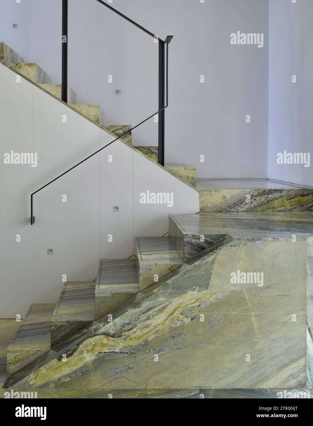 Stairway detail. Hotel Casa Polanco, Mexico City, Mexico. Architect: Gantous Arquitectos, 2022. Stock Photo