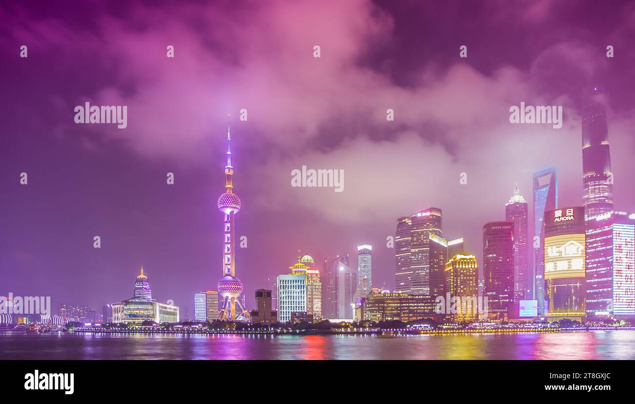 Shanghai city skyline aerial hi-res stock photography and images - Alamy