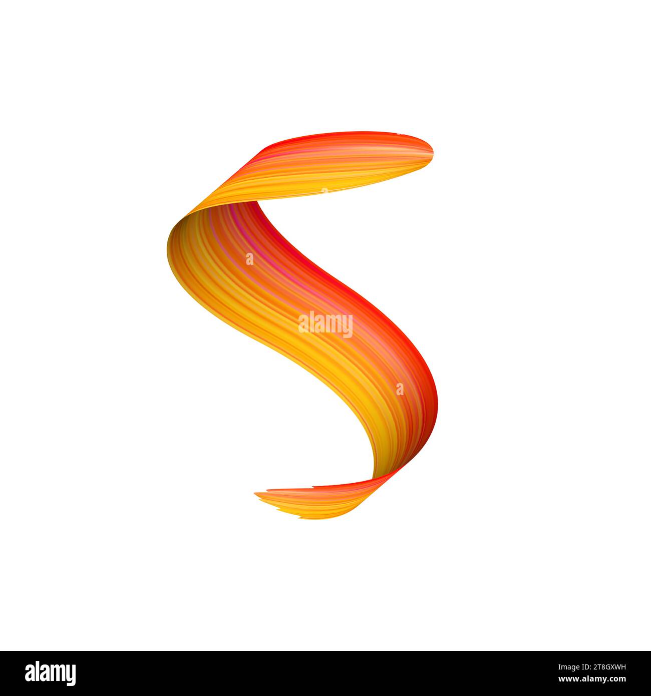 3d Brushstroke gradient texture brush Stock Vector