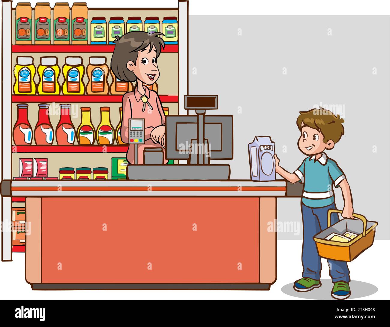 Shopping Kids Cartoon Vector Illustration Stock Vector Image Art Alamy shopping-kids-cartoon-vector-illustration-stock-vector-image-art-alamy