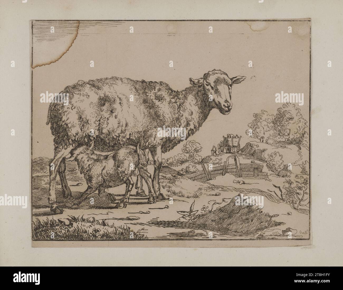 Collection of 20 animal engravings after Nicolas Berchem, Engraver ...