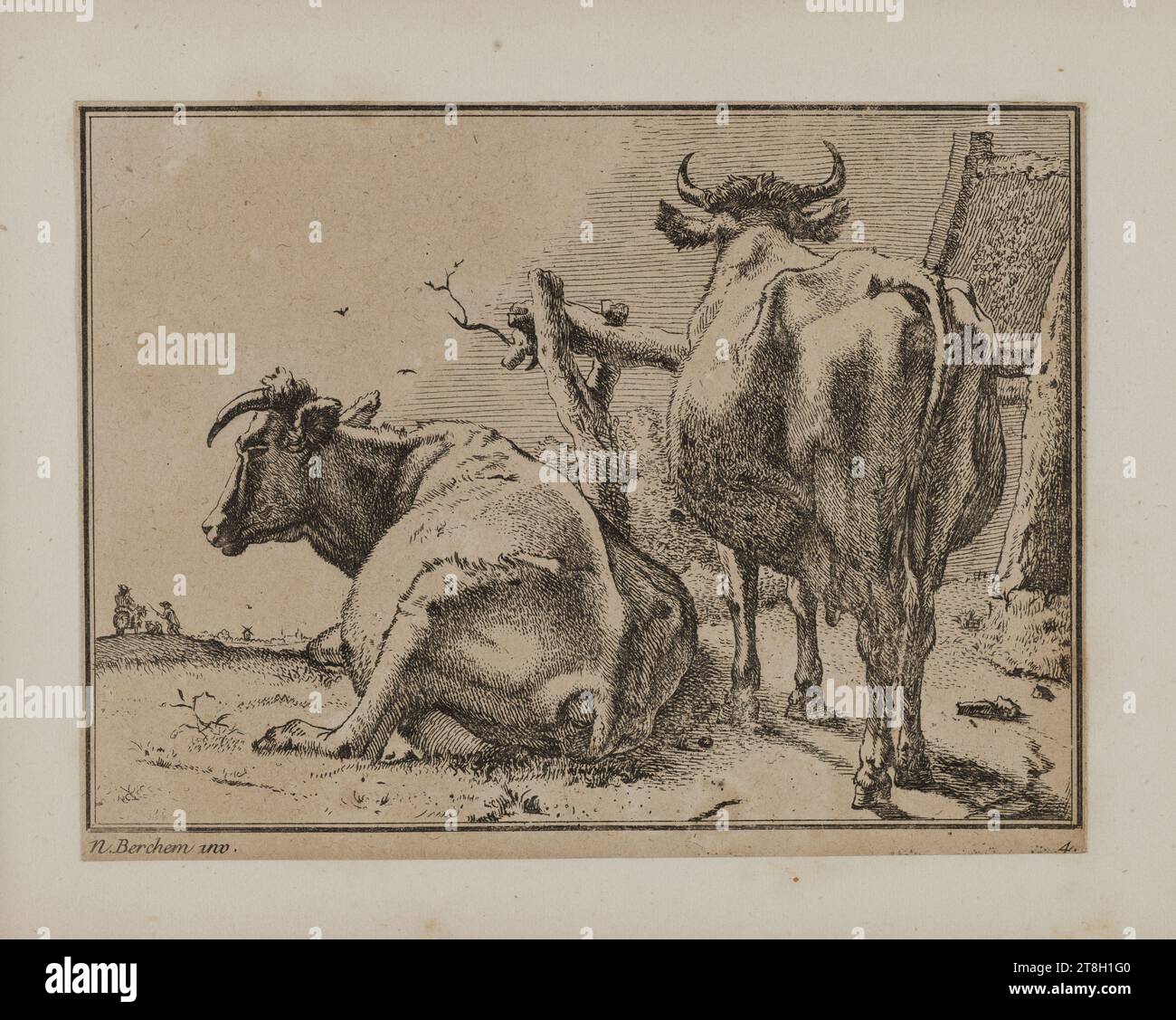 Collection of 20 animal engravings after Nicolas Berchem, Engraver ...