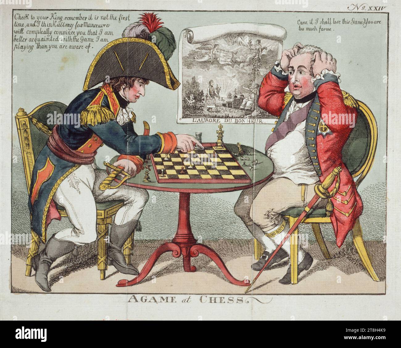 A game at chess, Engraver, In 1802, 19th century, Print, Graphic art ...