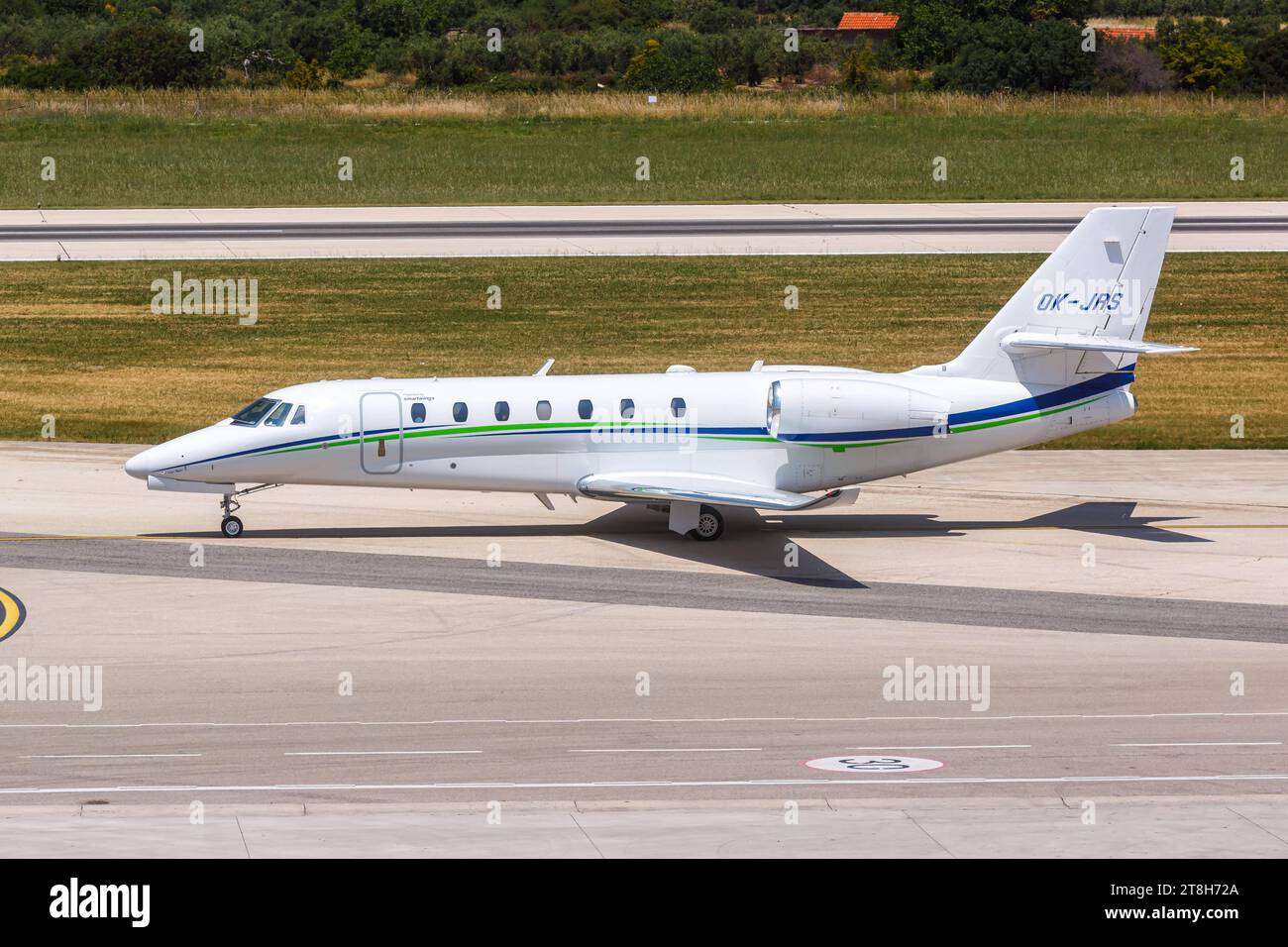 Smartwings Cessna 680 Citation Flugzeug Flughafen Split in Kroatien