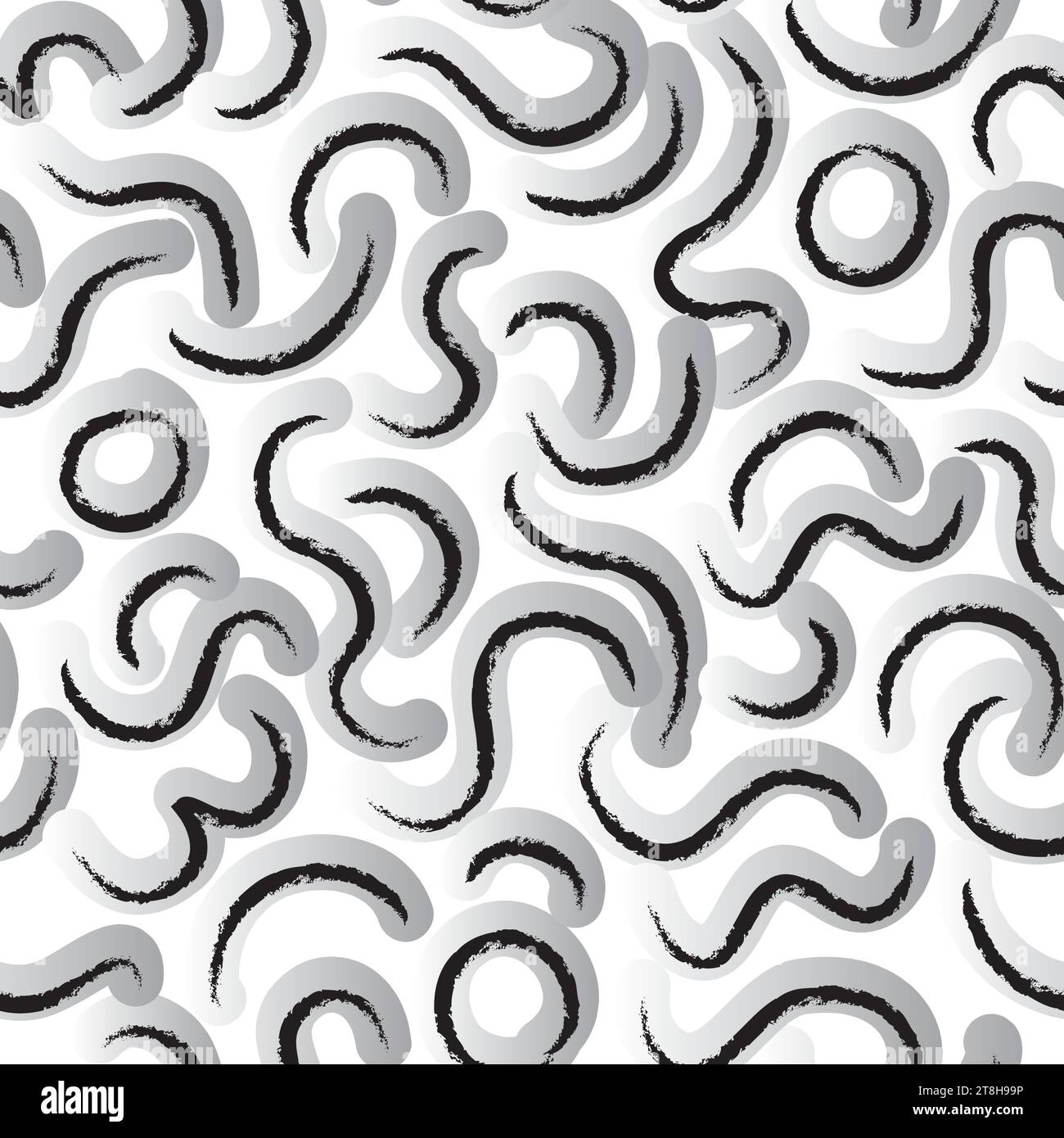 Curved shape flowing black lines Stock Vector Images - Alamy