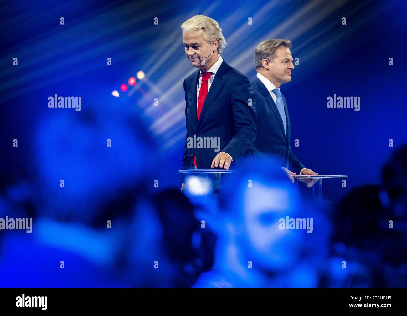 ROTTERDAM Geert Wilders (PVV) and Pieter Omtzigt (NSC) during the