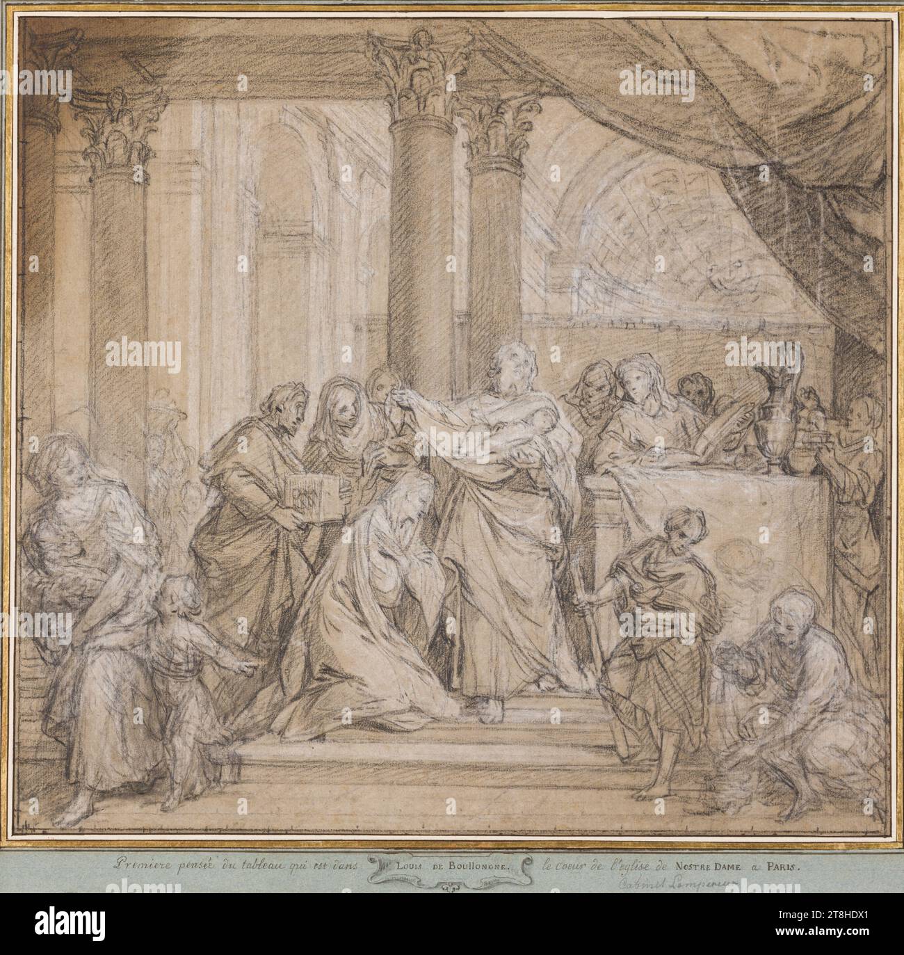 LOUIS DE BOULLOGNE D. J., Presentation in the Temple, 1715, sheet, 370