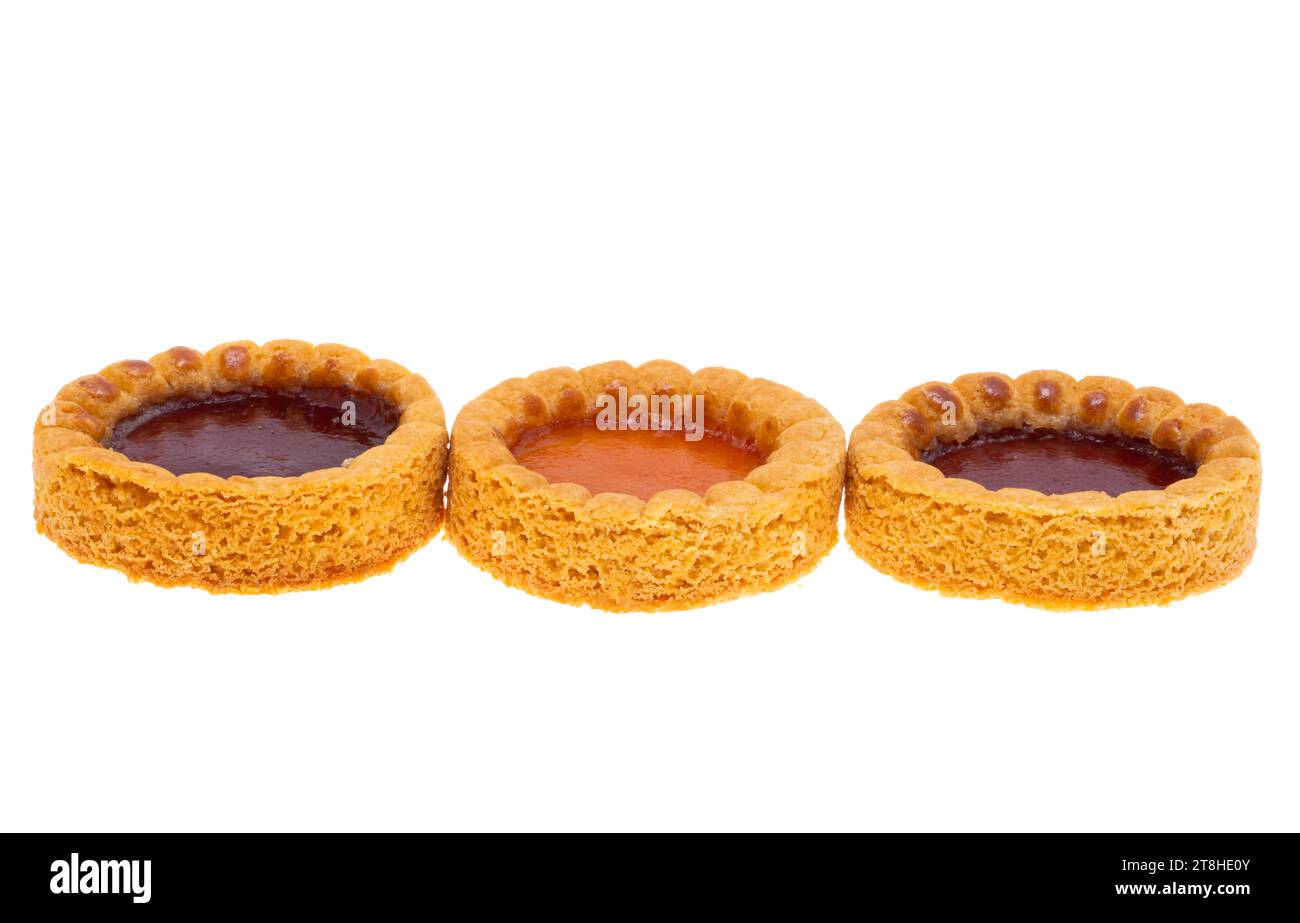 shortbread with jam isolated on white background Stock Photo