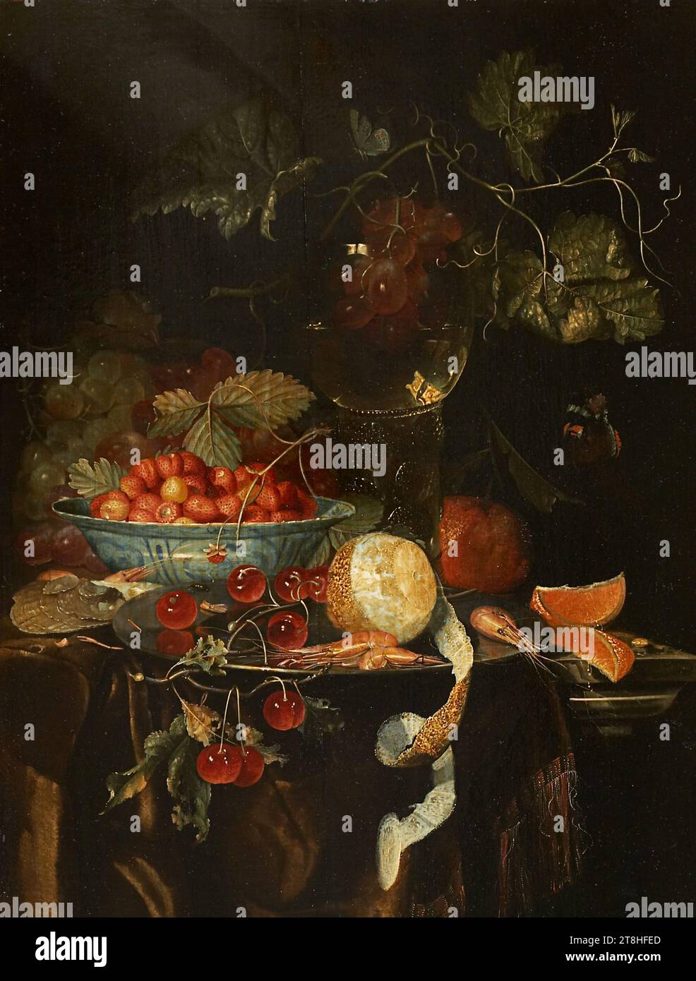 HARMEN LOEDING, Still life with fruits and a Chinese porcelain bowl ...