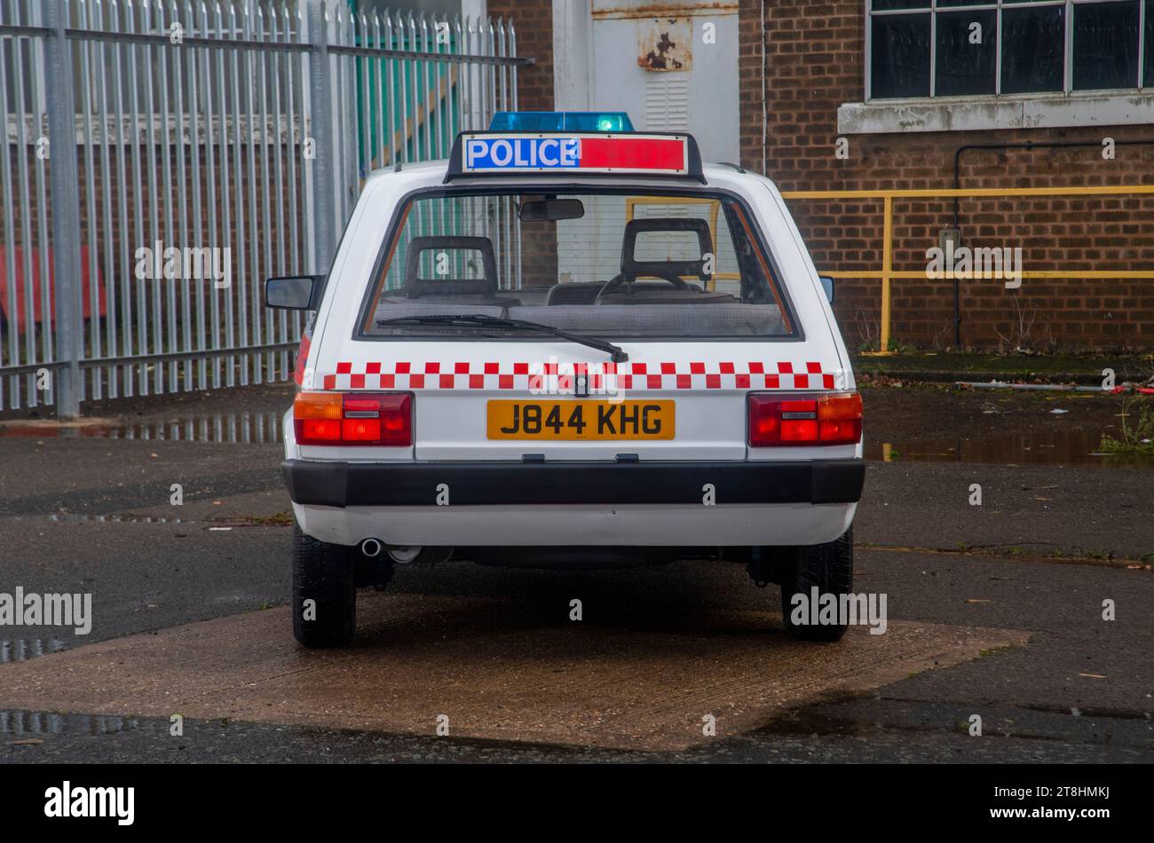 1992 Austin Maestro Police car from Lancashire Constabulary in the UK Stock Photo