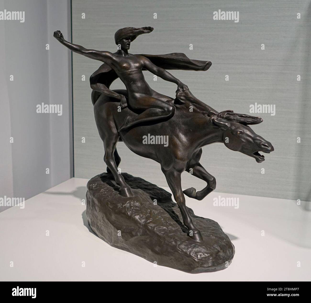 Valkyrie riding, by Stephan Abel Sinding, 1908, bronze Stock Photo