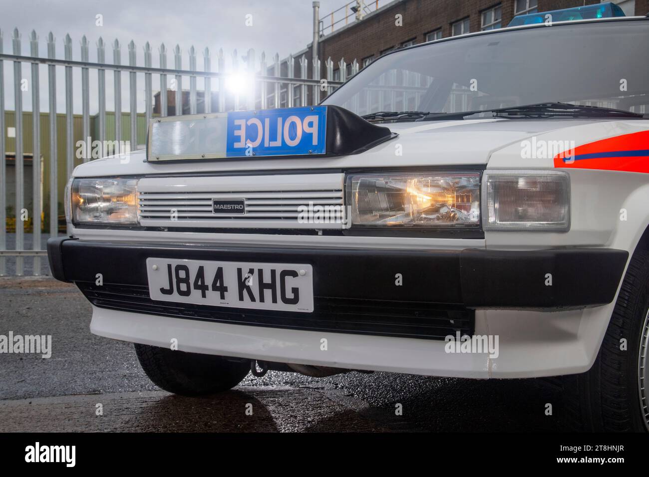 1992 Austin Maestro Police car from Lancashire Constabulary in the UK Stock Photo