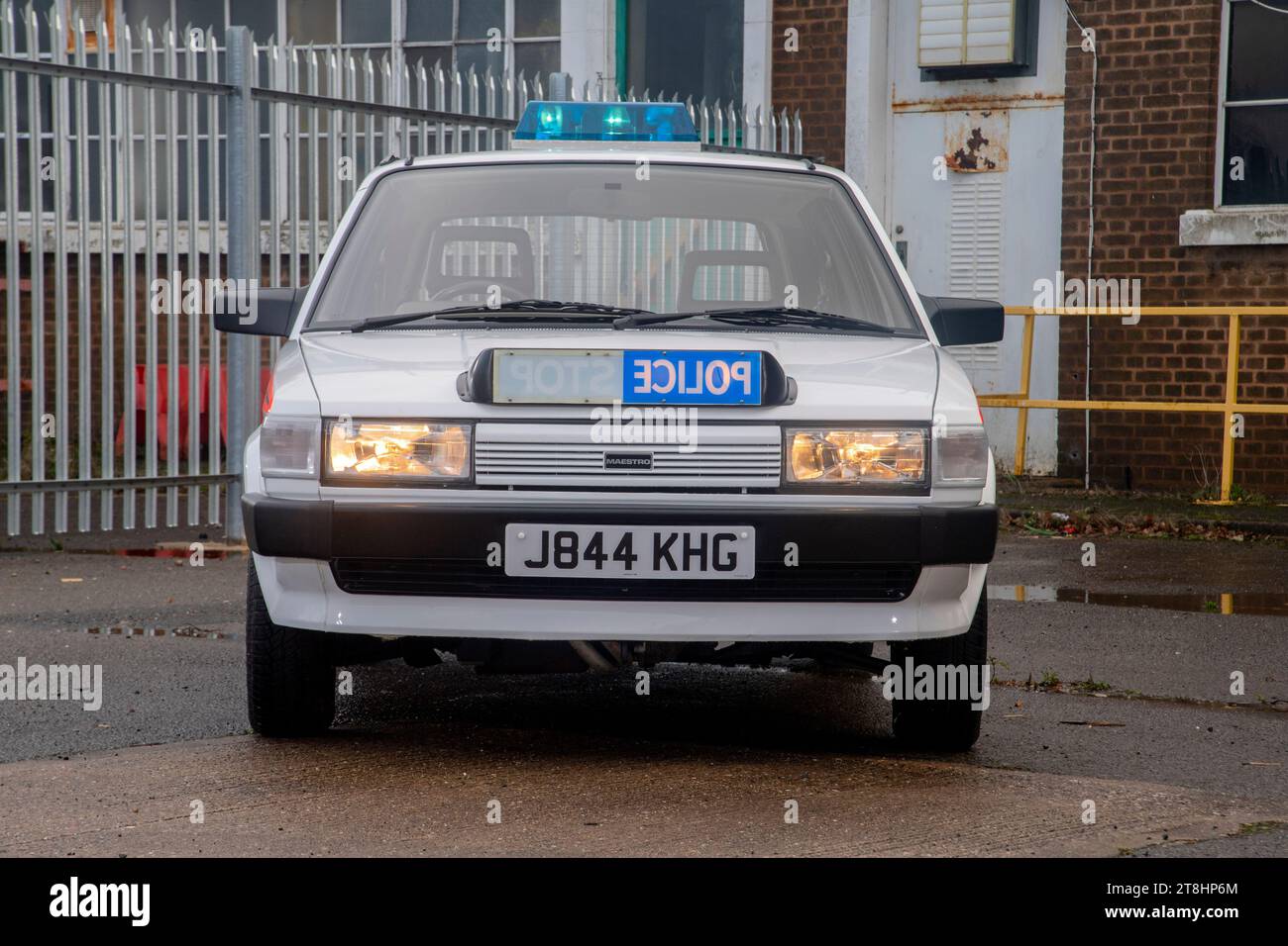 1992 Austin Maestro Police car from Lancashire Constabulary in the UK Stock Photo