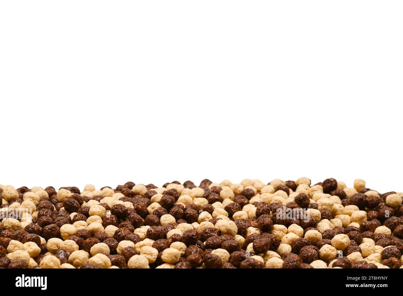 Chocolate corn flakes  as a background. Stock Photo