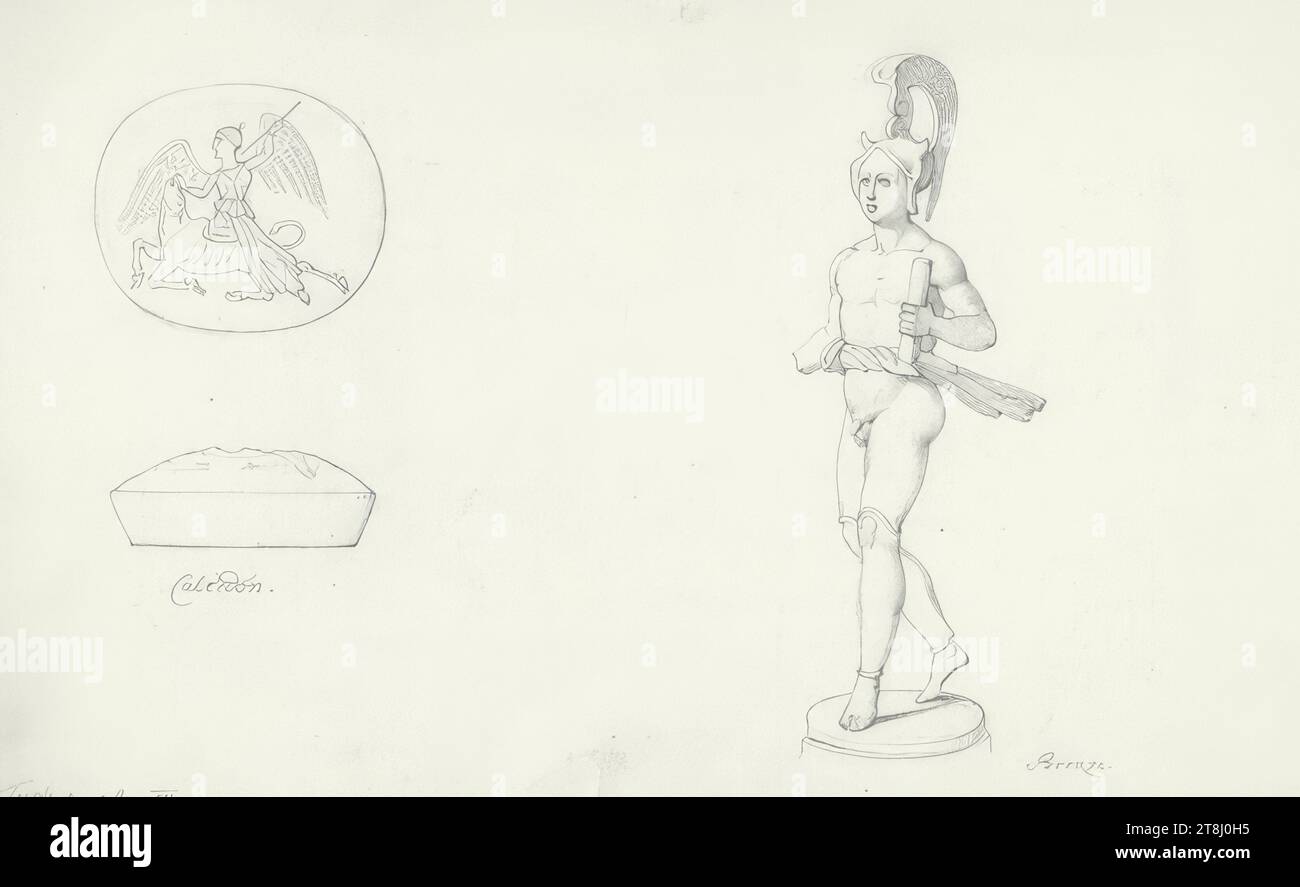 Trieste, sketchbook Fendi Peter; 43 paginated pages, Peter Fendi, Vienna 1796 - 1842 Vienna, April 8, 1821, drawing, pencil, sheet: 13.3 cm x 24.6 cm, Austria Stock Photo