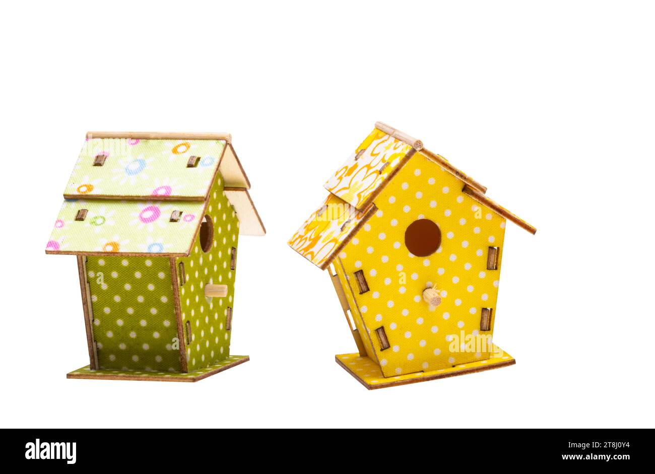 small birdhouse isolated on white background Stock Photo
