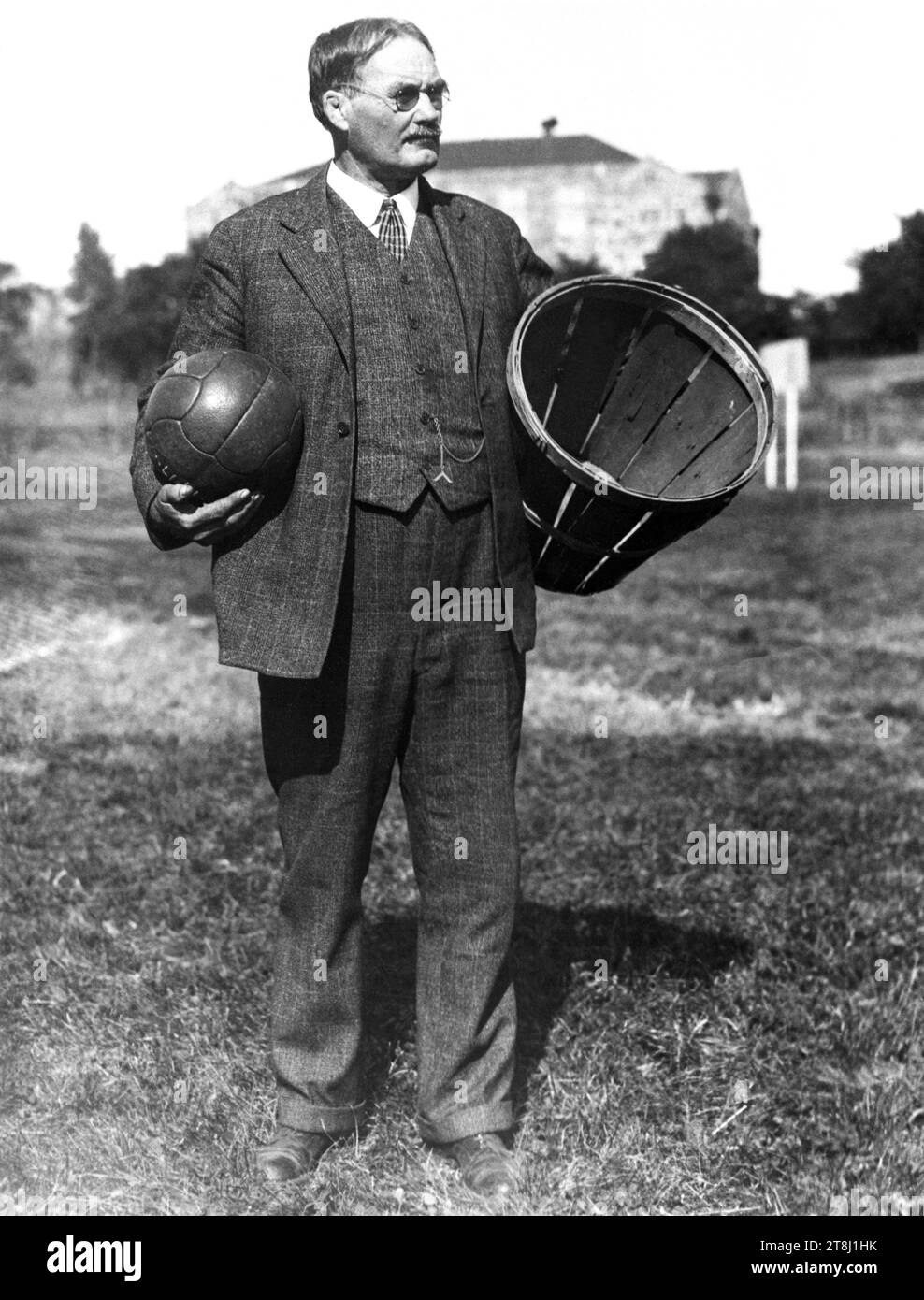 James Naismith (1861 – 1939) Canadian-American physical educator, known as the inventor of the game of basketball. Stock Photo