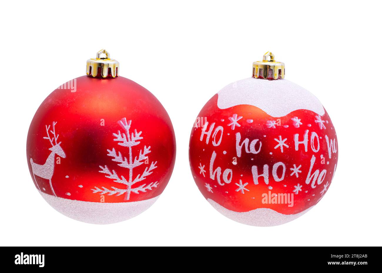 christmas red ball isolated on white background Stock Photo - Alamy