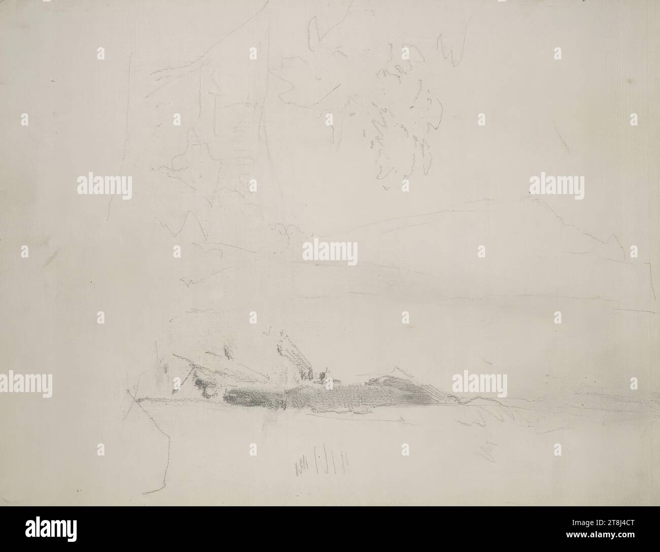 Rough landscape sketch, Rösch Ludwig sketchbook; 36 paginated pages