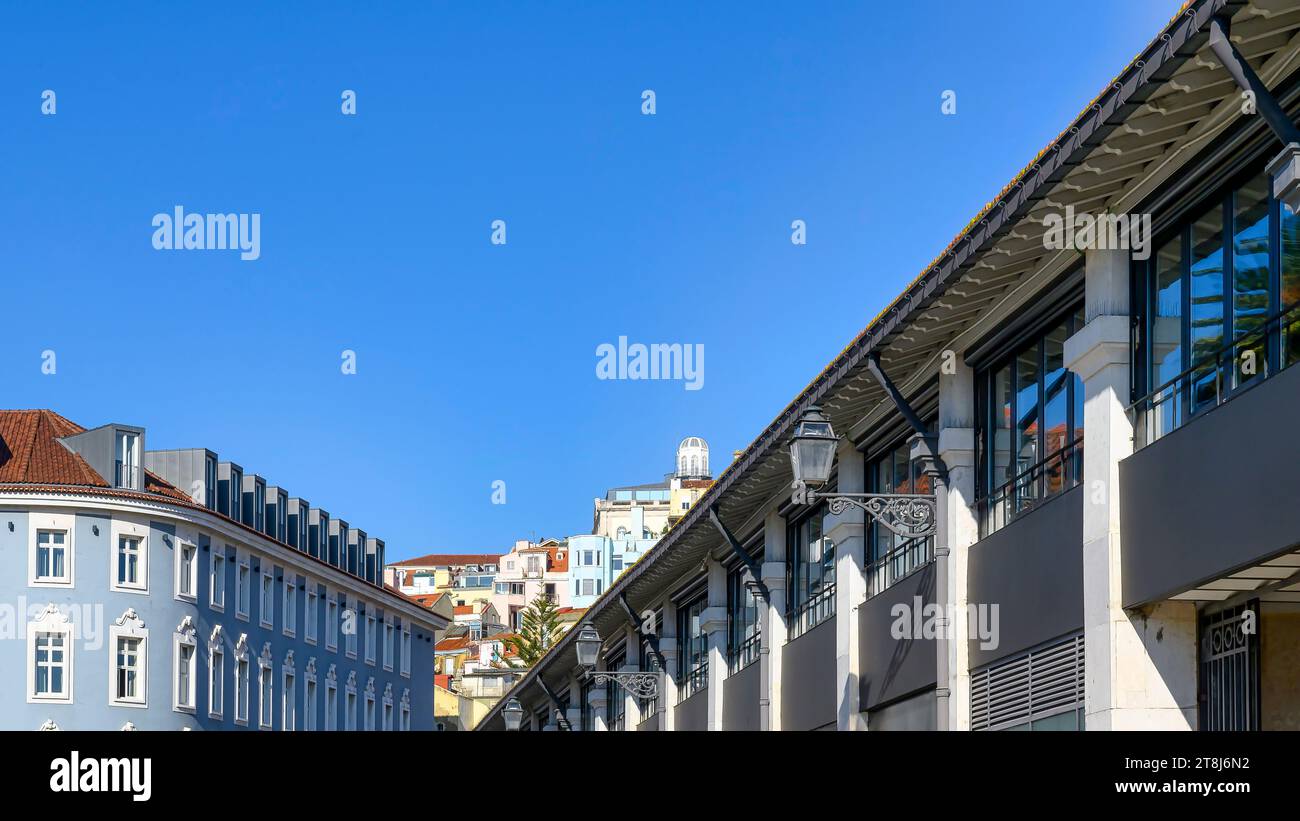 Lisbon, Portugal, architecture of building exterior Stock Photo