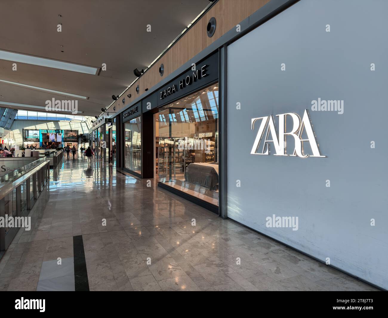 Puerto Venecia, well-recognized shopping center based out of the city of Zaragoza, Spain. Stock Photo