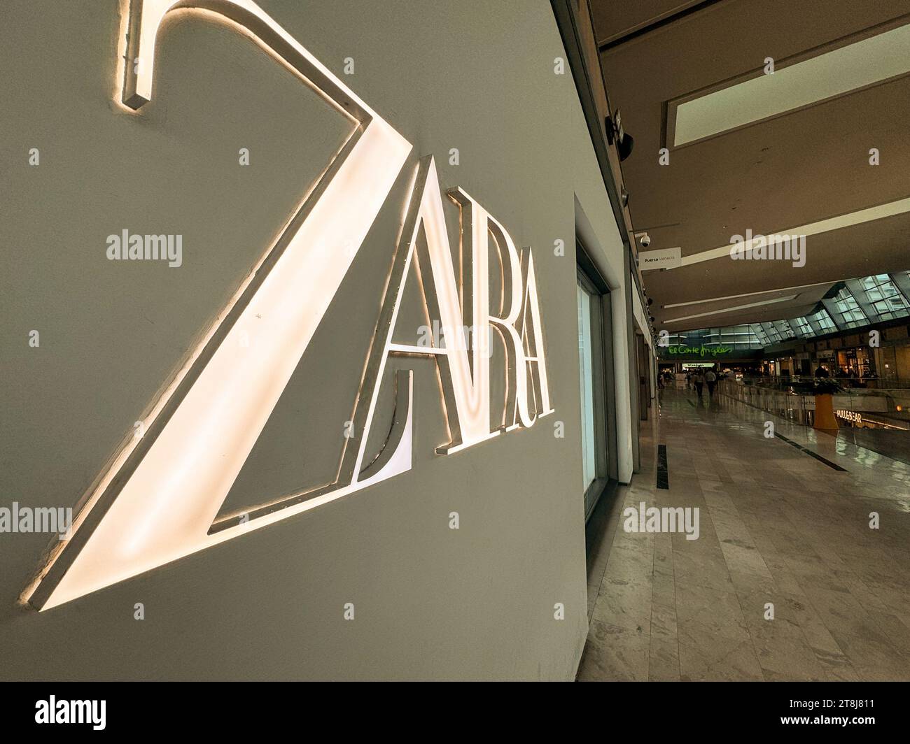 Puerto Venecia, well-recognized shopping center based out of the city of Zaragoza, Spain. Stock Photo