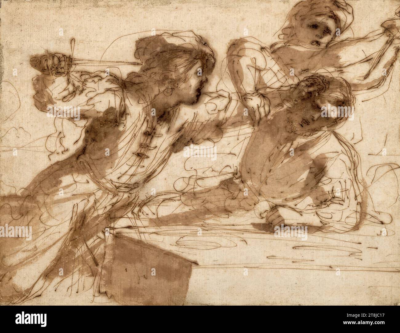 Study for the murder of Amnon in the house of his brother Absalom ...