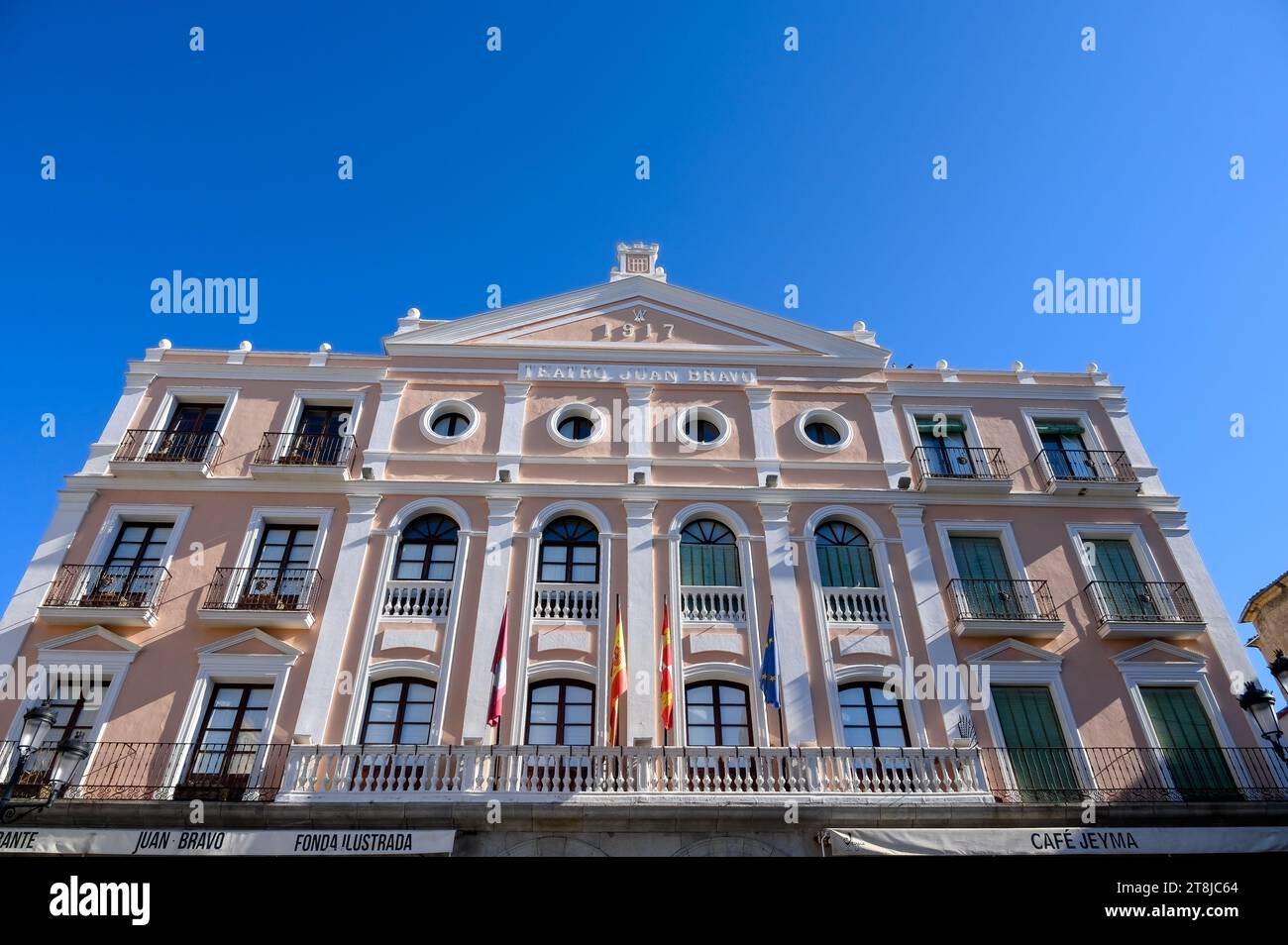 SEGOVIA, SPAIN, facade of the Juan Bravo Theater Stock Photo