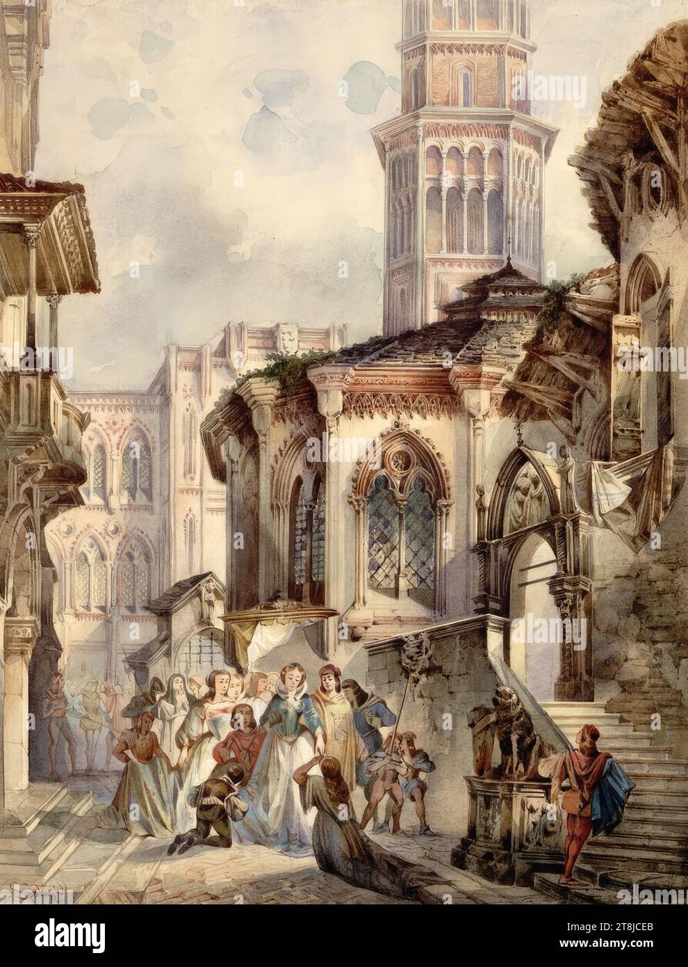 Historical scene, illustration for La Chartreuse de Parme?, Guiseppe